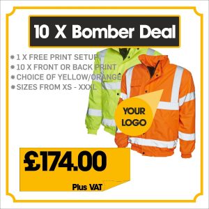 10 PRINTED HIGH VISIBILITY BOMBER JACKET DEAL