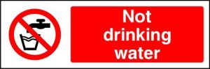 SSPROHG0001 NOT DRINKING WATER SIGN