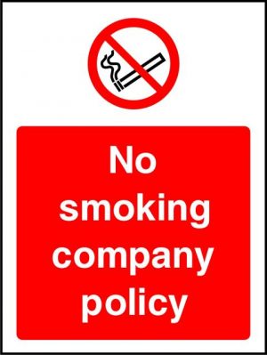 SSPROHS0057 NO SMOKING COMPANY POLICY SIGN