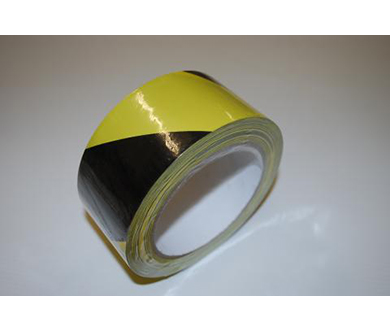 33 m black and yellow adhesive hazard tape